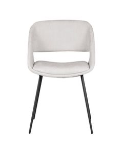 Chaise repas velours côtelé écru