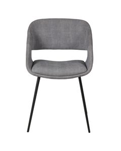 Chaise repas velours côtelé gris clair