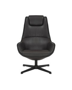 Fauteuil pivotant en PU noir