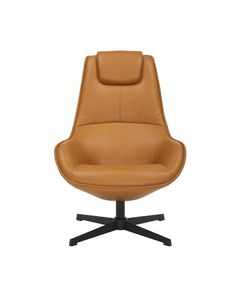 Fauteuil pivotant en PU miel