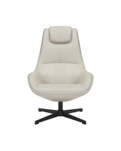 Fauteuil pivotant en PU gris clair