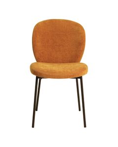 Chaise repas tissu cuivre