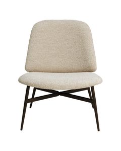 Fauteuil effet laine bouclette sable