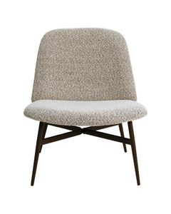 Fauteuil effet laine bouclette grise