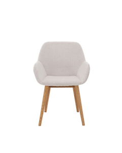 Chaise repas tissu beige
