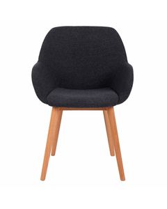 Chaise repas tissu bleu foncé