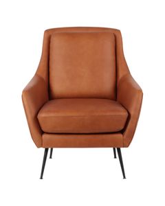 Fauteuil cuir marron