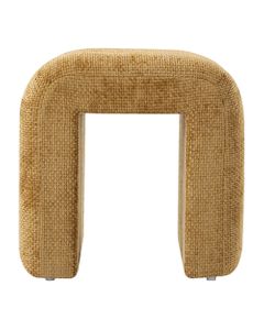 Pouf tissu chenillé miel