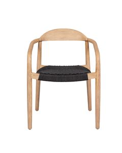 Chaise repas Eucalyptus et corde noire