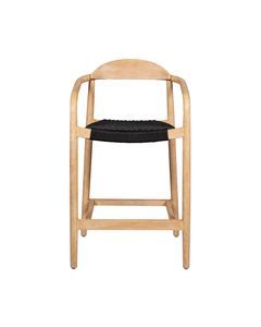 Chaise snack Eucalyptus et corde noire