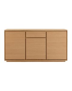 Meuble bas 3 portes placage chêne naturel