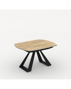 Table céramique AZOURA 130-190x100cm pivotante effet bois mat