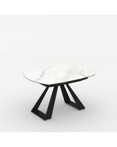 Table céramique AZOURA 130-190x100cm pivotante Carrara or brillant