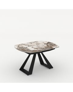 Table céramique AZOURA 130-190x100cm pivotante Pandora brillant