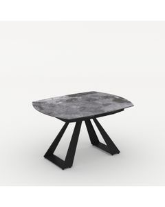 Table céramique AZOURA 130-190x100cm pivotante gris fantasy brillant