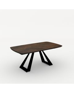 Table céramique AZOURA 180-260x100cm extensible effet métal rouille mat