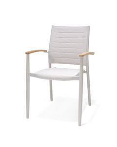 Fauteuil outdoor aluminium blanc
