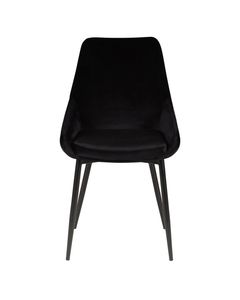Chaise en velours noire