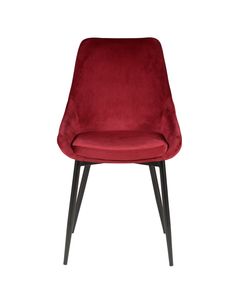 Chaise en velours rouge