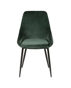 Chaise en velours vert sapin