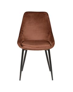 Chaise en velours marron