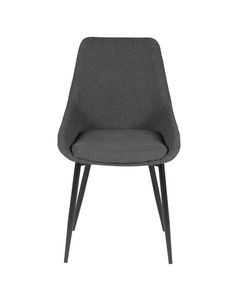 Chaise en tissu gris foncé