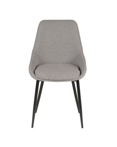 Chaise en tissu gris clair