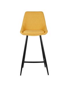 Chaise snack tissu jaune moutarde