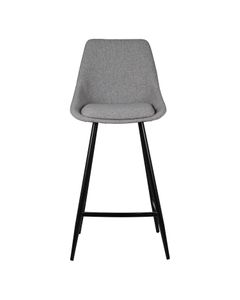 Chaise snack tissu gris clair