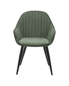 Fauteuil en velours côtelé vert kaki
