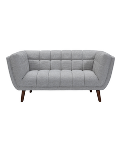 Canapé 2 places tissu gris argent BERYL