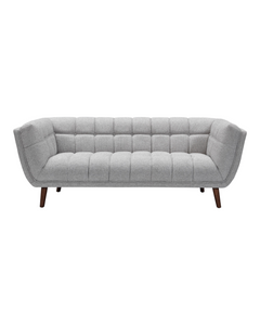 Canapé 3 places tissu gris argent BERYL