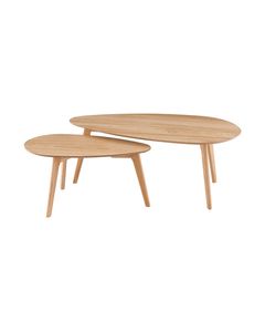 Tables basses gig. naturelles (set de 2)