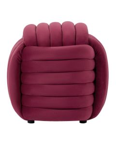 Pouf noeud velours bordeaux