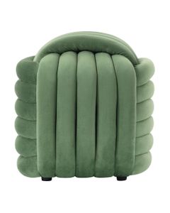 Pouf noeud velours vert clair