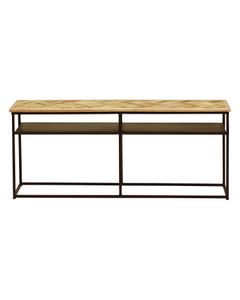 Console teck recyclé 120cm noir