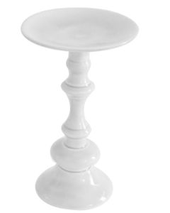 Bougeoir métal blanc
