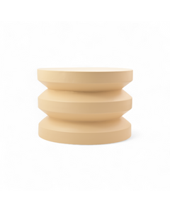 Table basse ronde en métal chair