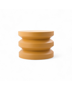 Table basse ronde en métal bronze