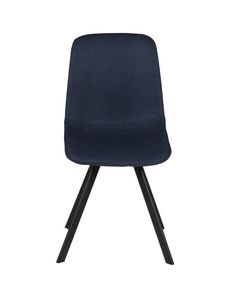Chaise en tissu bleu marine