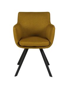 Fauteuil tissu jaune