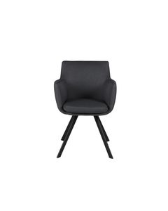 Fauteuil tissu gris foncé