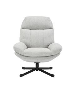 Fauteuil inclinable pivotant gris clair