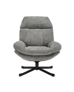 Fauteuil inclinable pivotant gris foncé