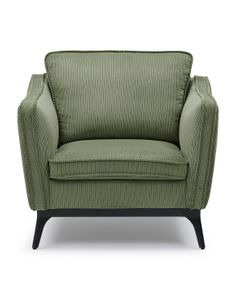 Fauteuil velours côtelé vert sapin