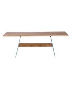 Table repas chêne naturel pieds verre