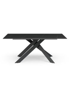 Table repas 180cm céramique Nero Dorato Mat noire
