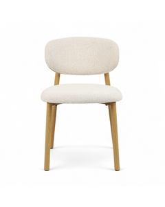 Chaise repas tissu écru