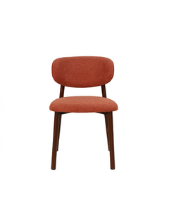 Chaise repas tissu terracotta