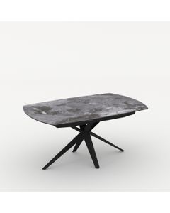 Table céramique ELIOS 130-190x100cm pivotante gris fantasy brillant